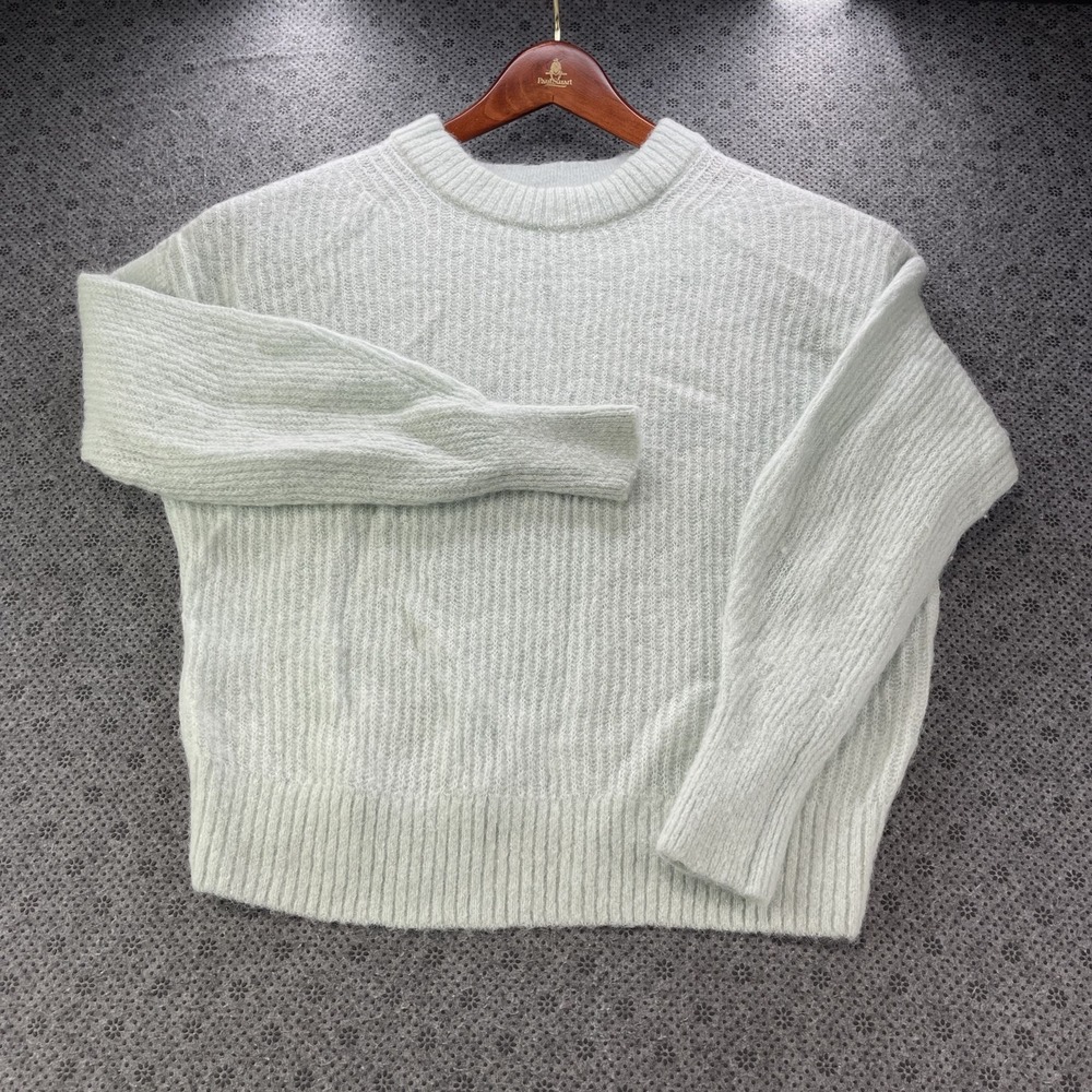 Everlane Alpaca Crew Neck Sweater Light Jade Green Mint Size M Alpaca Wool - Picture 5 of 14